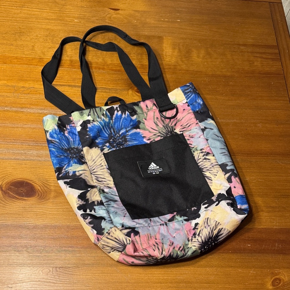 Adidas Black and Multicolor Yoga Tote